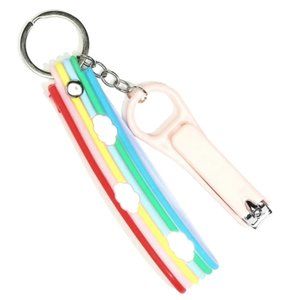 NWT Rainbow Wristband Nail Clippers Keychain